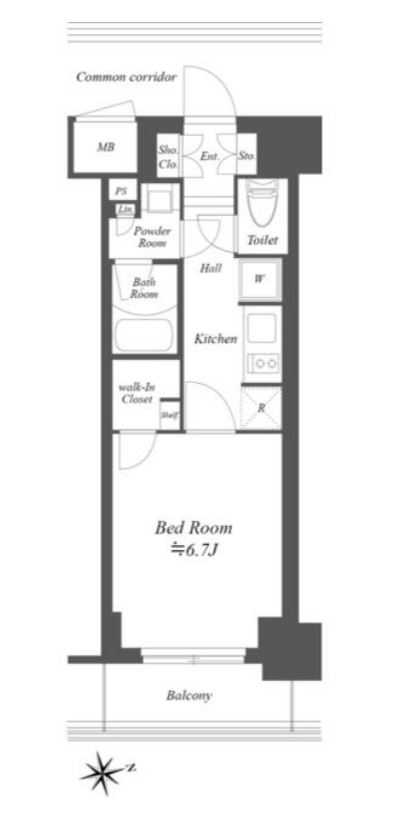 ブランシエスタ東陽町　805号室　間取り