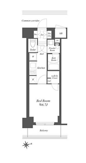 ブランシエスタ東陽町　404号室　間取り