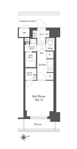 ブランシエスタ東陽町　405号室　間取り