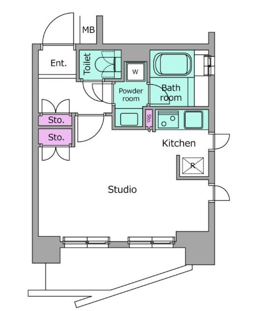 レジディア御茶ノ水　1001号室　間取り
