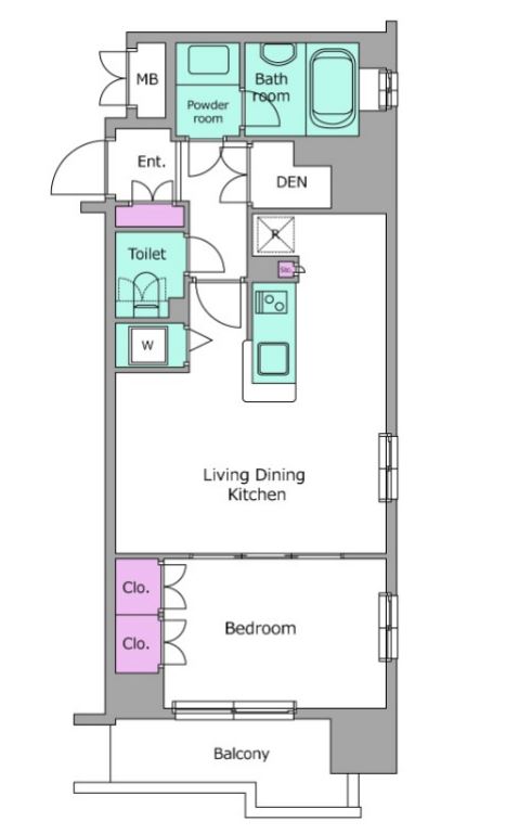 レジディア御茶ノ水　1305号室　間取り