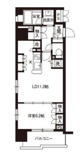 レジディア御茶ノ水　402号室　間取り