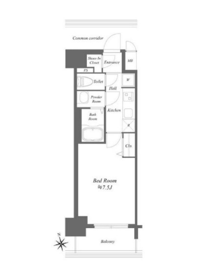 プレサンスブルーム浅草　704号室　間取り