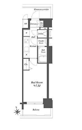 プレサンスブルーム浅草　505号室　間取り