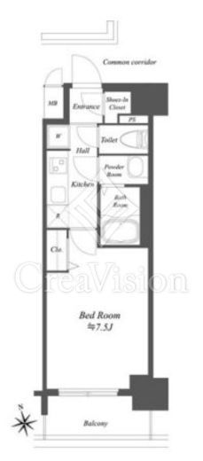 プレサンスブルーム浅草　602号室　間取り