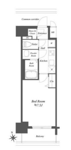 プレサンスブルーム浅草　704号室　間取り
