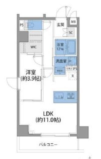 ルネサンスコート築地　601号室　間取り