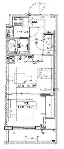 ルネサンスコート築地　803号室　間取り
