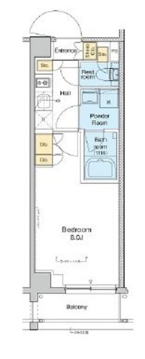 プラウドフラット品川大井町　202号室　間取り