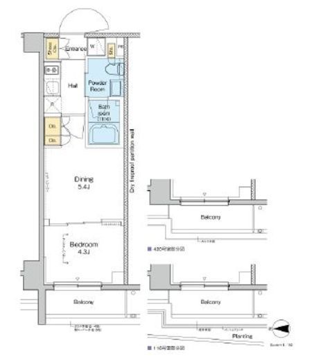 プラウドフラット品川大井町　220号室　間取り