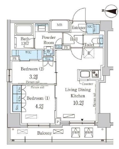 パークアクシス押上サウス　1105号室　間取り