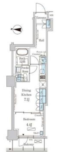 パークアクシス押上サウス　308号室　間取り