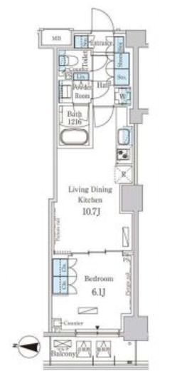 パークアクシス押上サウス　309号室　間取り