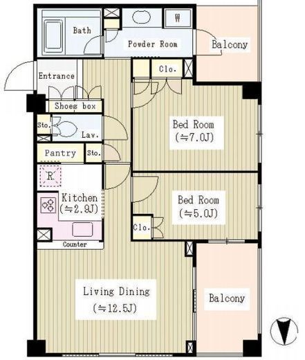 ガーデンコートT　503号室　間取り
