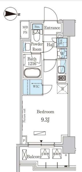 パークアクシス錦糸町ＷＥＳＴ　506号室　間取り