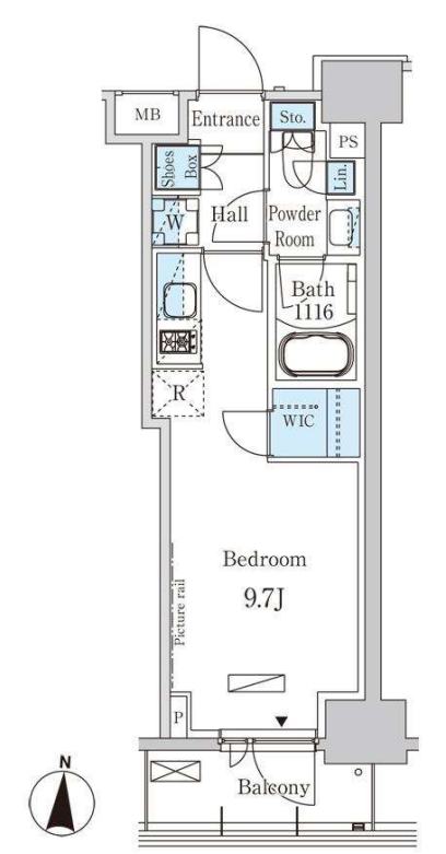 パークアクシス錦糸町ＷＥＳＴ　903号室　間取り