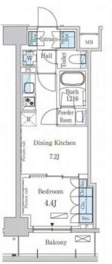 パークアクシス錦糸町ウエスト　204号室　間取り