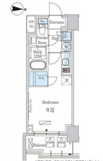 パークアクシス錦糸町ウエスト　206号室　間取り
