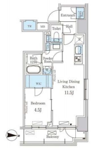 パークアクシス錦糸町ウエスト　907号室　間取り