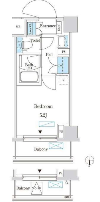 パークアクシス錦糸町スタイルズ　210号室　間取り
