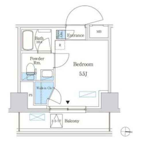 パークアクシス錦糸町スタイルズ　312号室　間取り