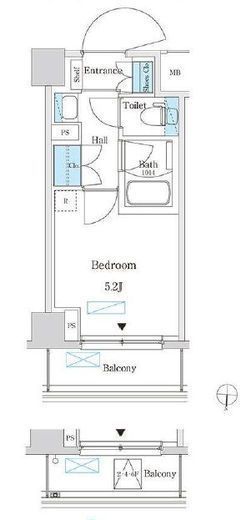 パークアクシス錦糸町スタイルズ　407号室　間取り