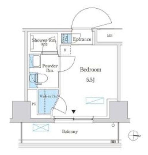 パークアクシス錦糸町スタイルズ　515号室　間取り