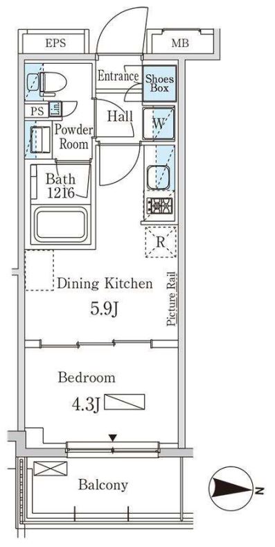 パークアクシス本所・親水公園　907号室　間取り