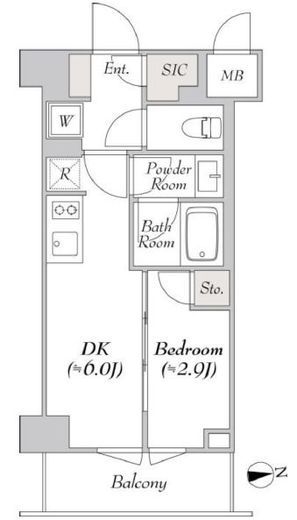 ミリアレジデンス両国　1103号室　間取り