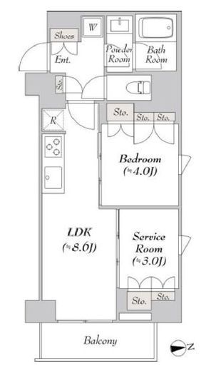 ミリアレジデンス両国　1105号室　間取り