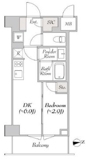 ミリアレジデンス両国　702号室　間取り