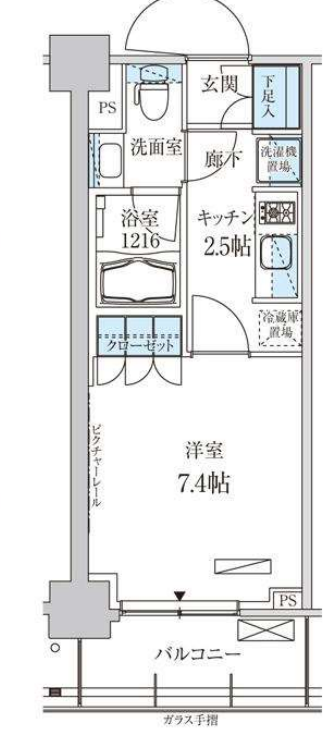パークアクシス菊川ステーションゲート　906号室　間取り