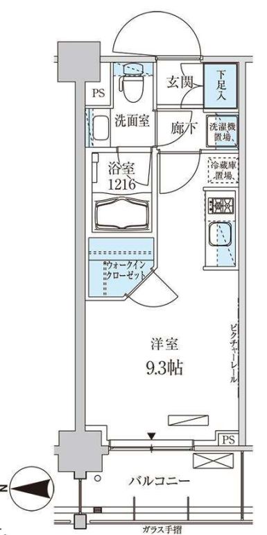 パークアクシス菊川ステーションゲート　1002号室　間取り