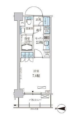 パークアクシス菊川ステーションゲート　406号室　間取り