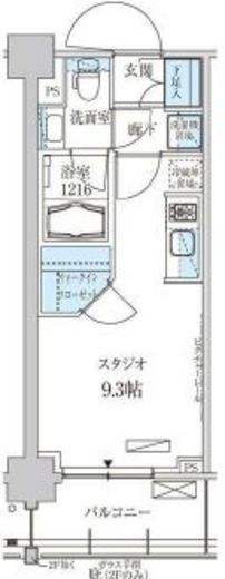 パークアクシス菊川ステーションゲート　504号室　間取り