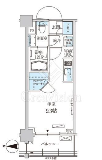 パークアクシス菊川ステーションゲート　402号室　間取り