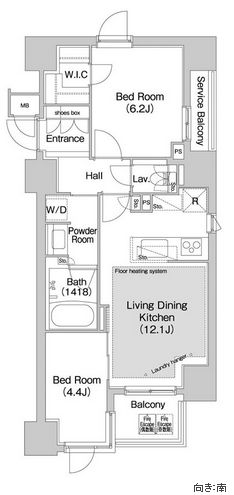 コンフォリア赤坂　704号室　間取り