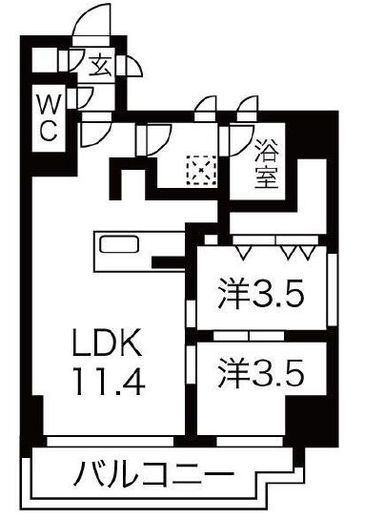 シーズンフラッツ錦糸町WEST　704号室　間取り