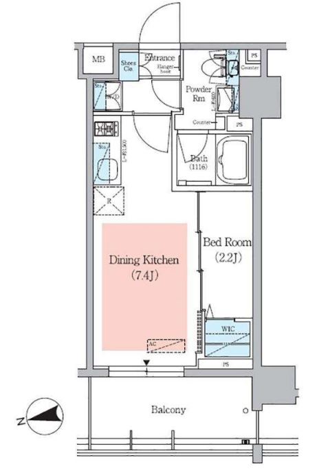 アーバネックス小石川春日　1002号室　間取り