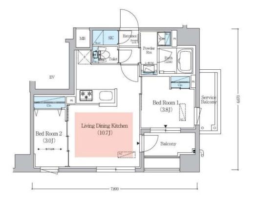 アーバネックス小石川春日　606号室　間取り
