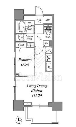 コスモグラシア浅草　1502号室　間取り