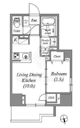 コスモグラシア浅草　403号室　間取り
