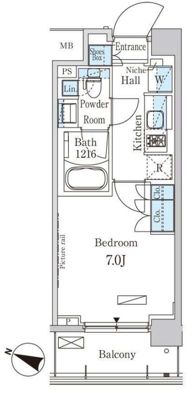 パークアクシス西馬込　203号室　間取り