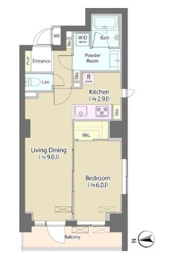 神明公園ハイツ・文京　206号室　間取り