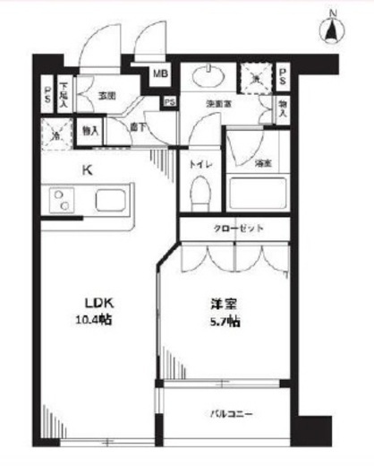オーキッドレジデンス神楽坂　202号室　間取り