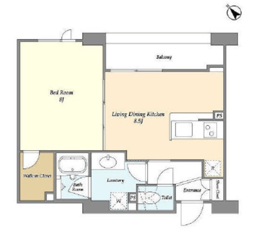 オーキッドレジデンス神楽坂　220号室　間取り