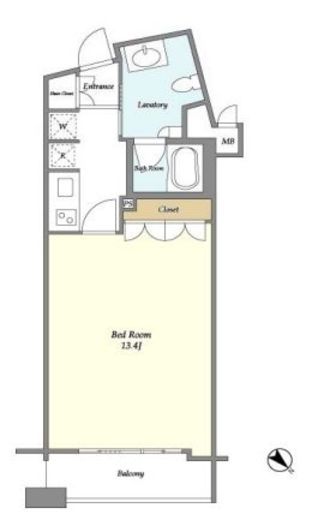 オーキッドレジデンス神楽坂　325号室　間取り