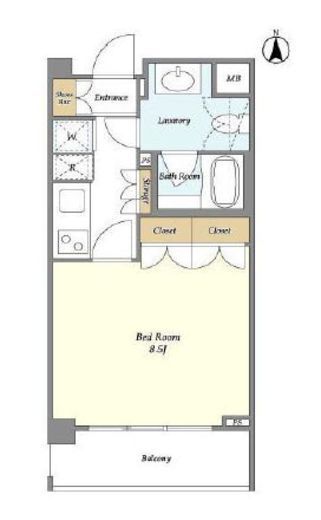 オーキッドレジデンス神楽坂　413号室　間取り