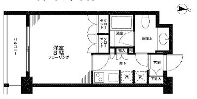 オーキッドレジデンス神楽坂　507号室　間取り