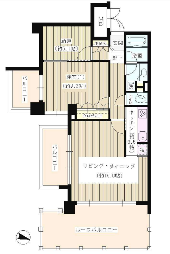 アゼリアテラス新宿　803号室　間取り